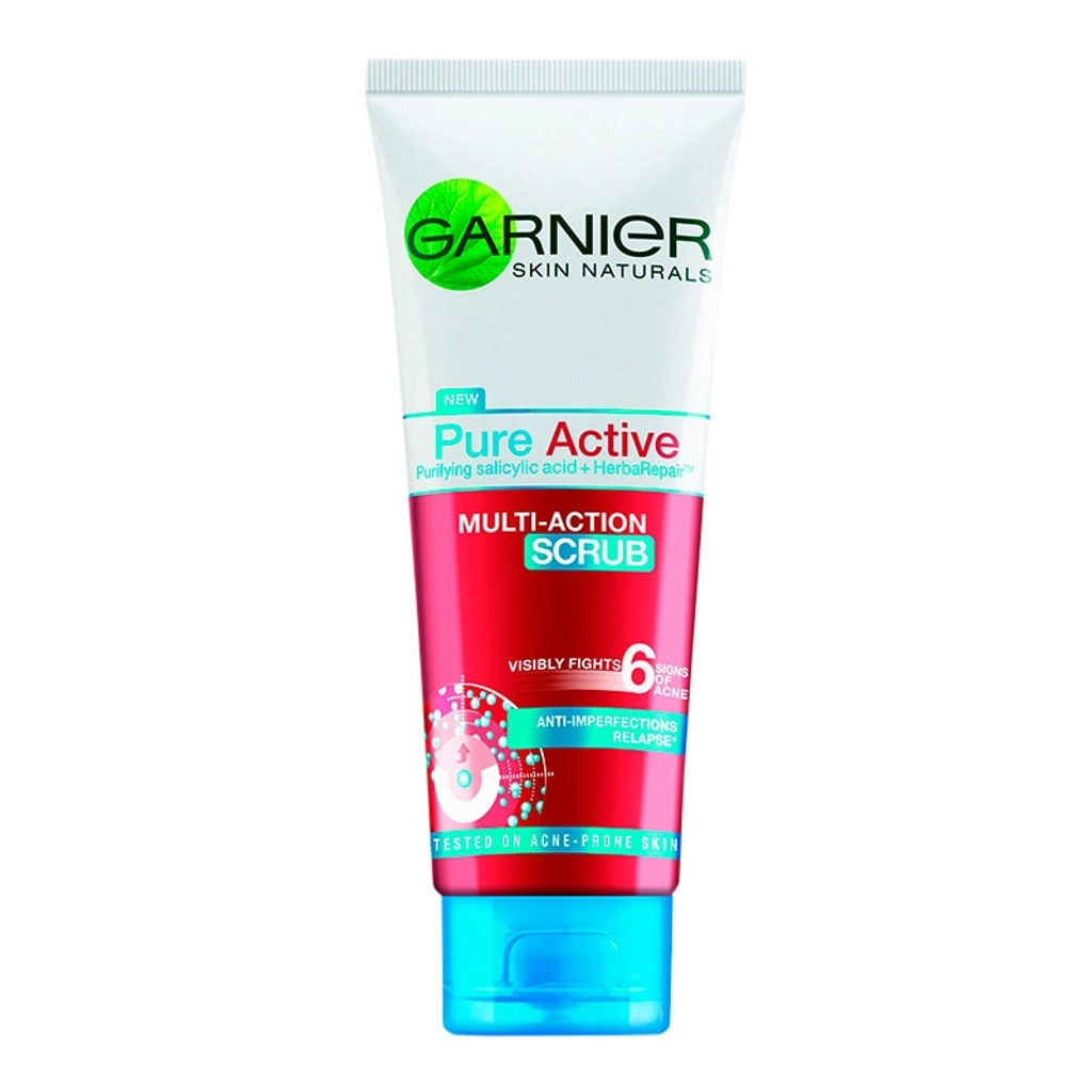Garnier Facial Foam Pure Active Scrub 100Ml.